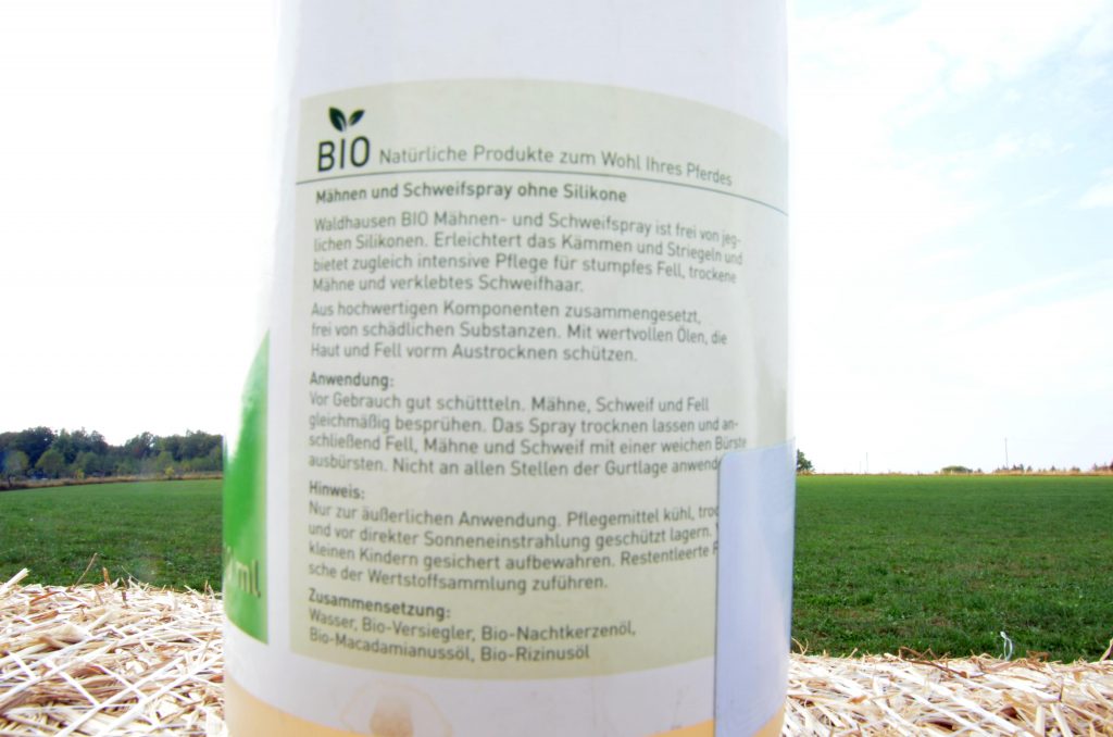 Waldhausen Bio-Mähnen- und Schweifspray - Ingredients